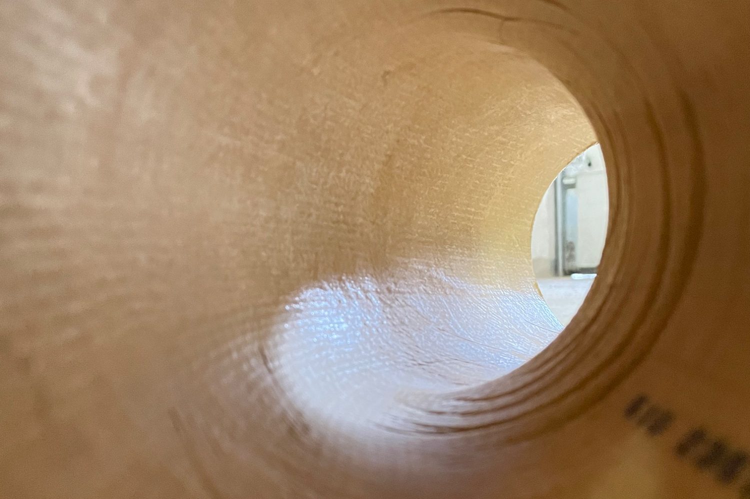 Sanierung Innenansicht eines hohlen Rohres mittels Partliner Saniert